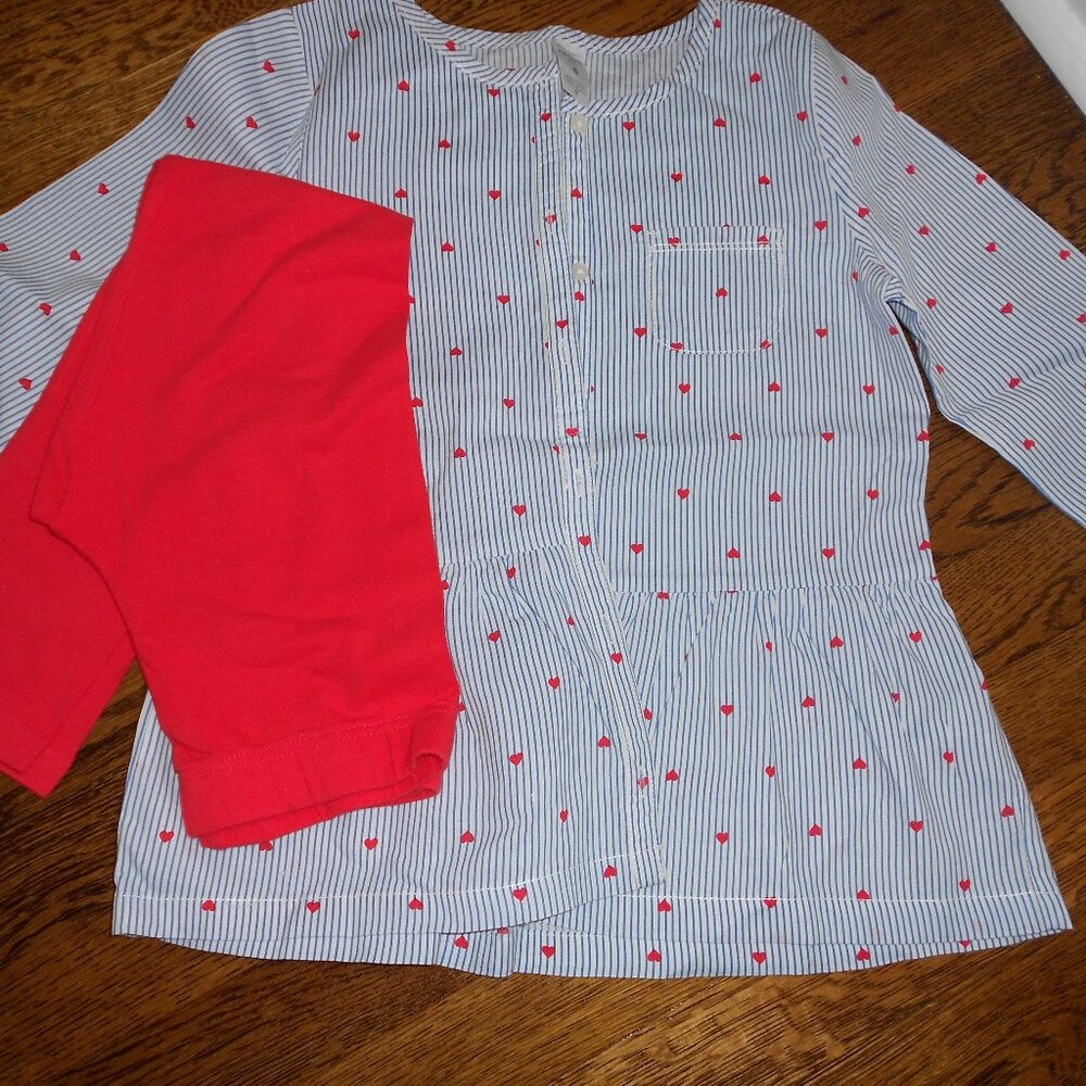 Carter's Heart Long Sleeve Shirt and Leggings Set
